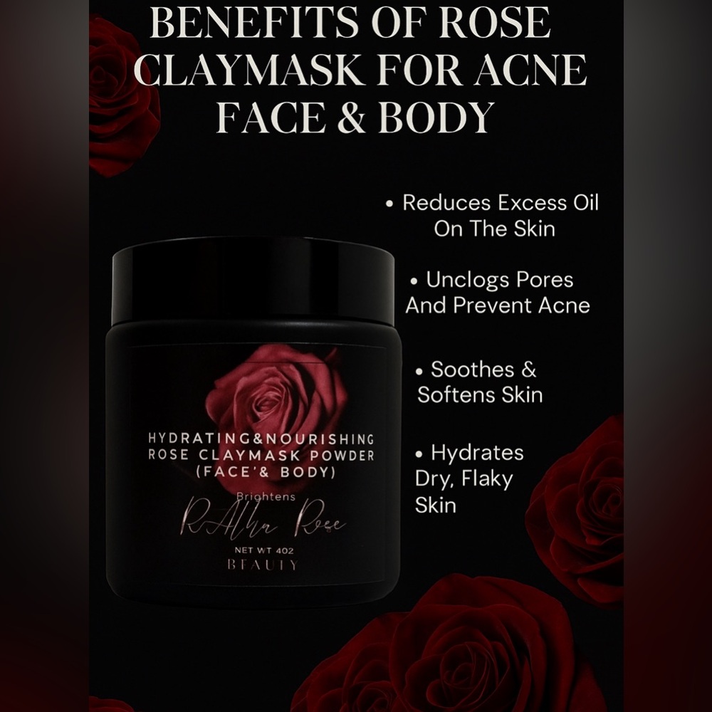 Hydrating & Nourishing Rose Clay Mask - Black